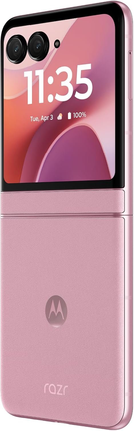 Motorola Razr 2025 256GB Unlocked Flip Phone – 50MP Camera, 8GB RAM, US Version, Pantone Parfait Pink - Image 5