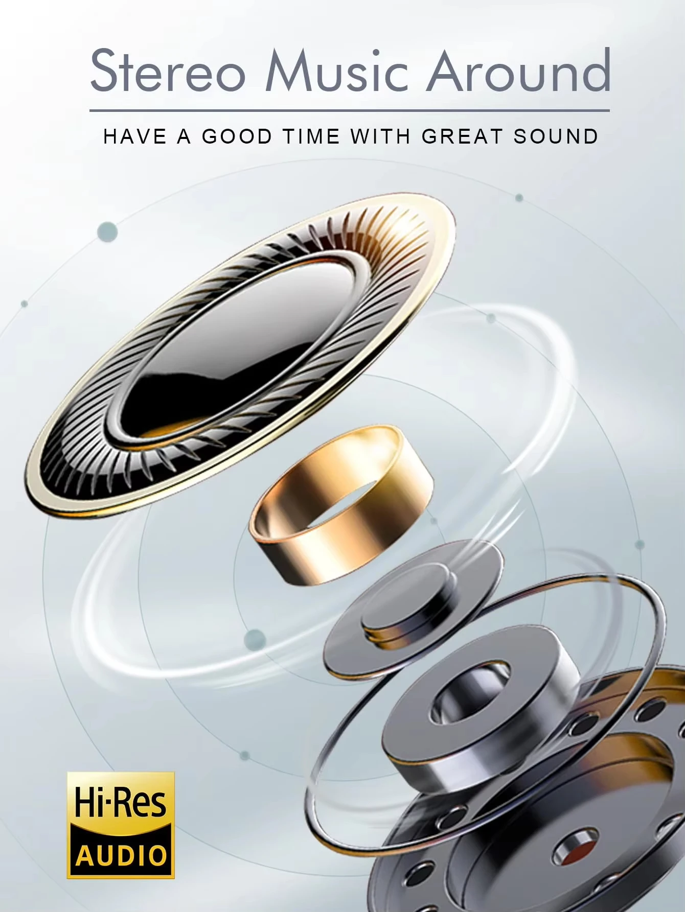 Bluetooth 5.3 Wireless ANC Headphones with Microphone - Image 5