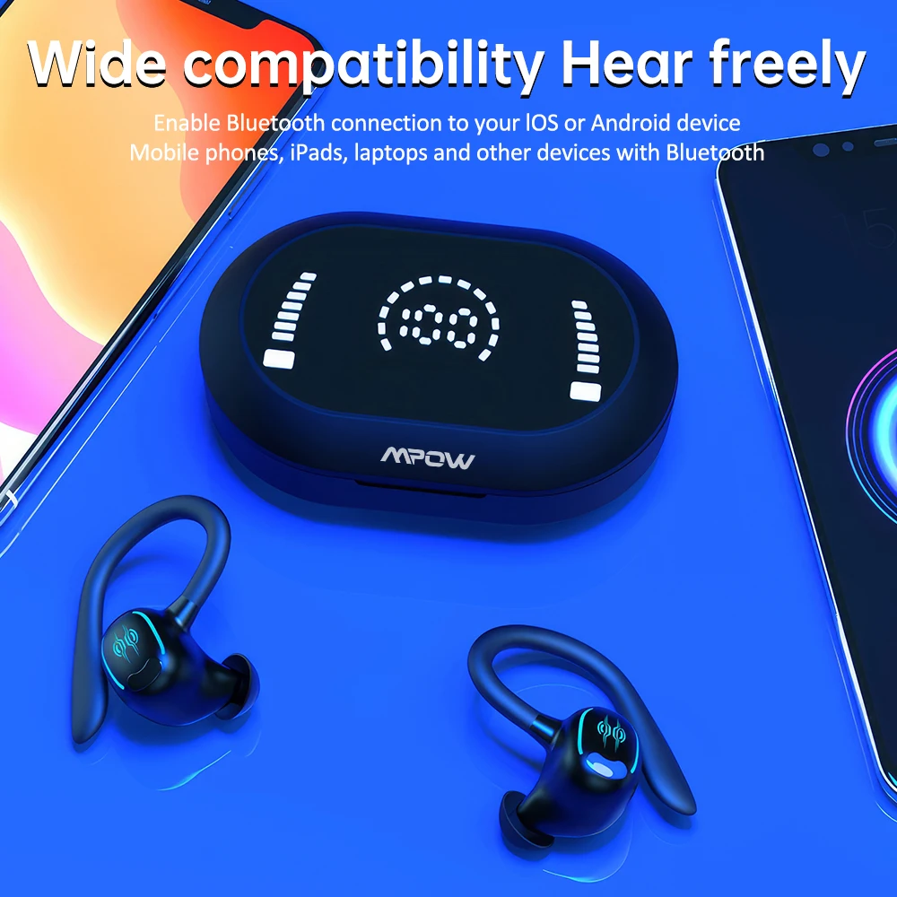 MPOW YYK-635 Wireless Sports Earphones – Bluetooth 5.3, IPX7 Waterproof, Noise-Cancelling Mic & 50-Hour Playback - Image 10