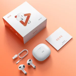 QERE Wireless Earbuds with Bluetooth 5.3, 13mm Hi-Fi Bass, IPX5 Waterproof, ENC & 60ms Gaming Mode