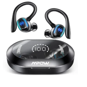 MPOW YYK-635 Wireless Sports Earphones – Bluetooth 5.3, IPX7 Waterproof, Noise-Cancelling Mic & 50-Hour Playback