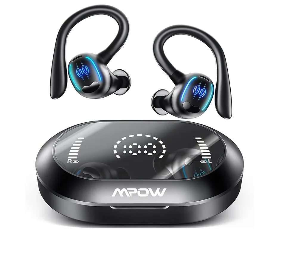 MPOW YYK-635 Wireless Sports Earphones – Bluetooth 5.3, IPX7 Waterproof, Noise-Cancelling Mic & 50-Hour Playback