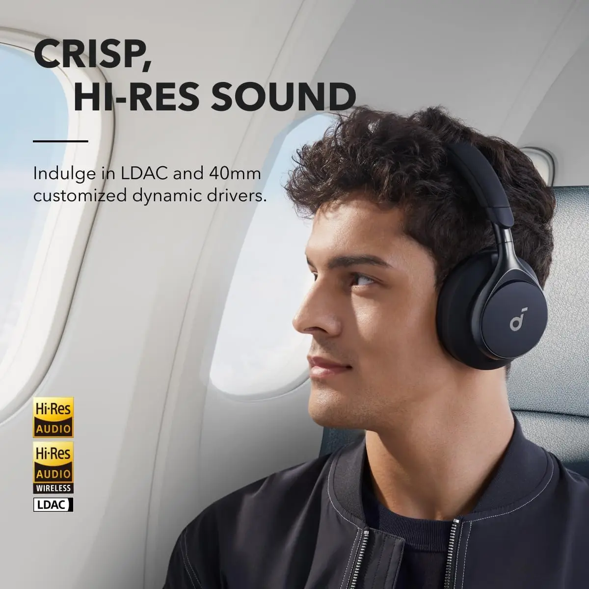 Soundcore Space One Wireless Headphones – Adaptive Noise Cancelling, Hi-Res Audio & 40-Hour Battery - Image 5