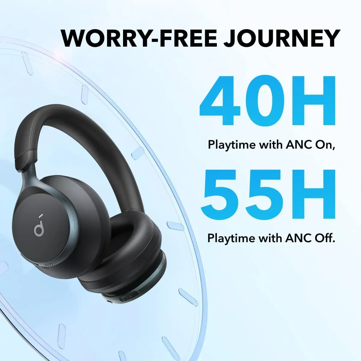 Soundcore Space One Wireless Headphones – Adaptive Noise Cancelling, Hi-Res Audio & 40-Hour Battery - Image 6
